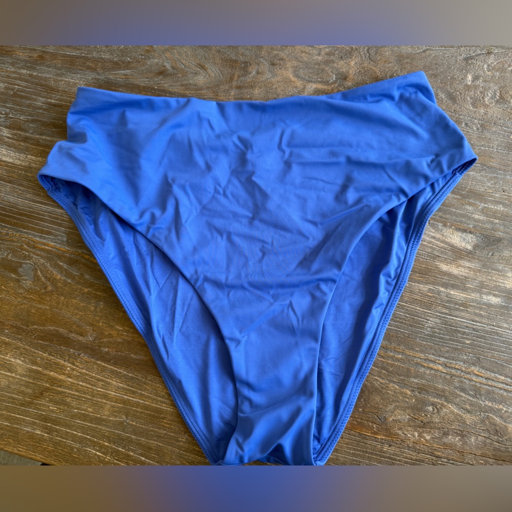 NWOT CUUP Swim Highwaist Bottoms - Iris / Periwinkle Size 4 / Large